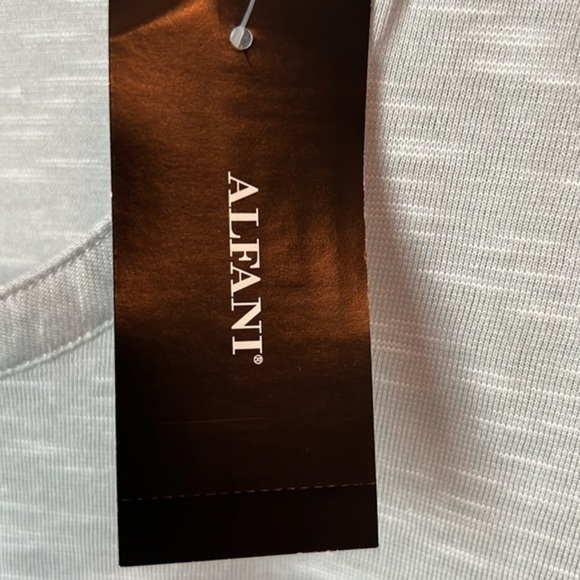 NWT ALFANI Solid Henley Mens 2XL Bright White - Picture 7 of 8